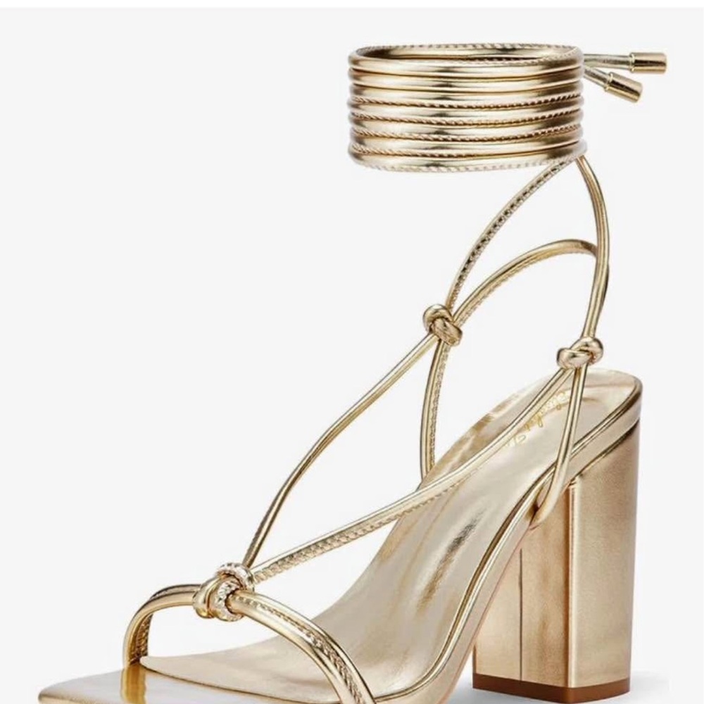 Elisabet Tang Gold Women's Heels